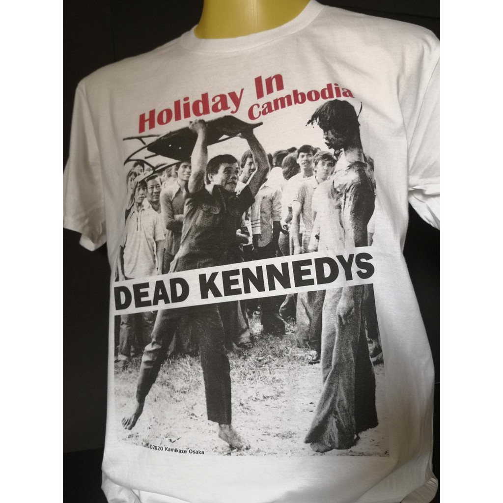 ขายร้อน เสื้อวงนำเข้า Dead Kennedys Holiday In Cambodia Punk Rock Hardcore Retro Style Vintage Gilda