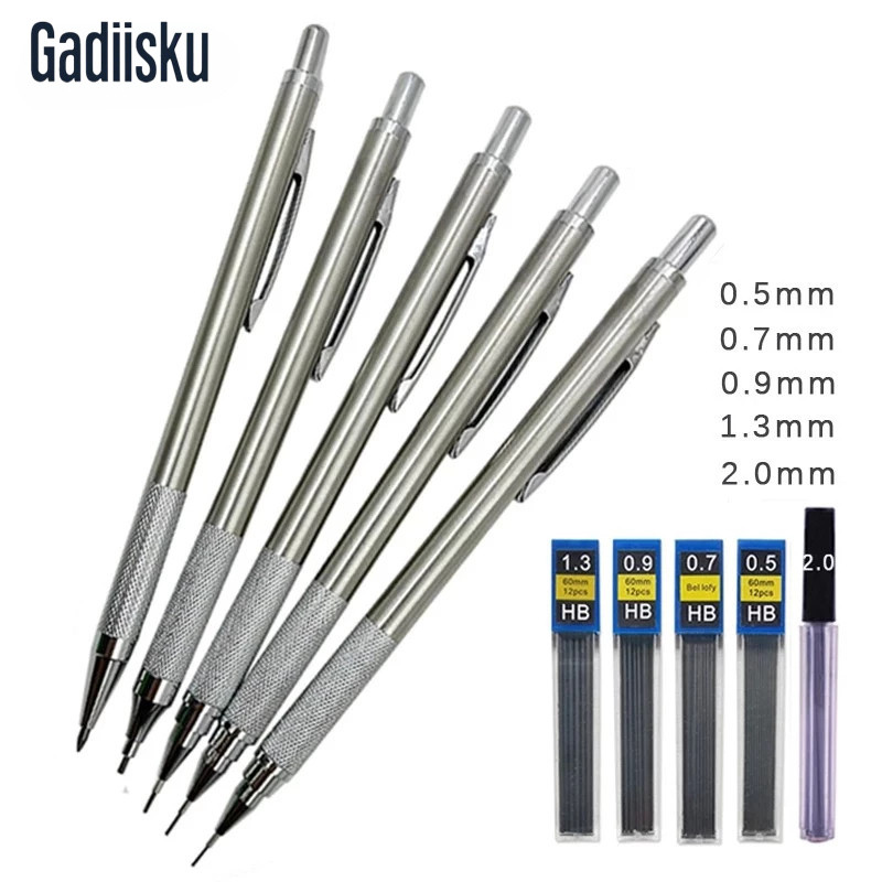 [จัดส่งตลอด 24 ชั่วโมง] ดินสอกด Y&X 5 ขนาด (0.5 / 0.7 / 0.9 / 1.3 / 2.0 มม.) - อลูมิเนียมน้ําหนักเบา