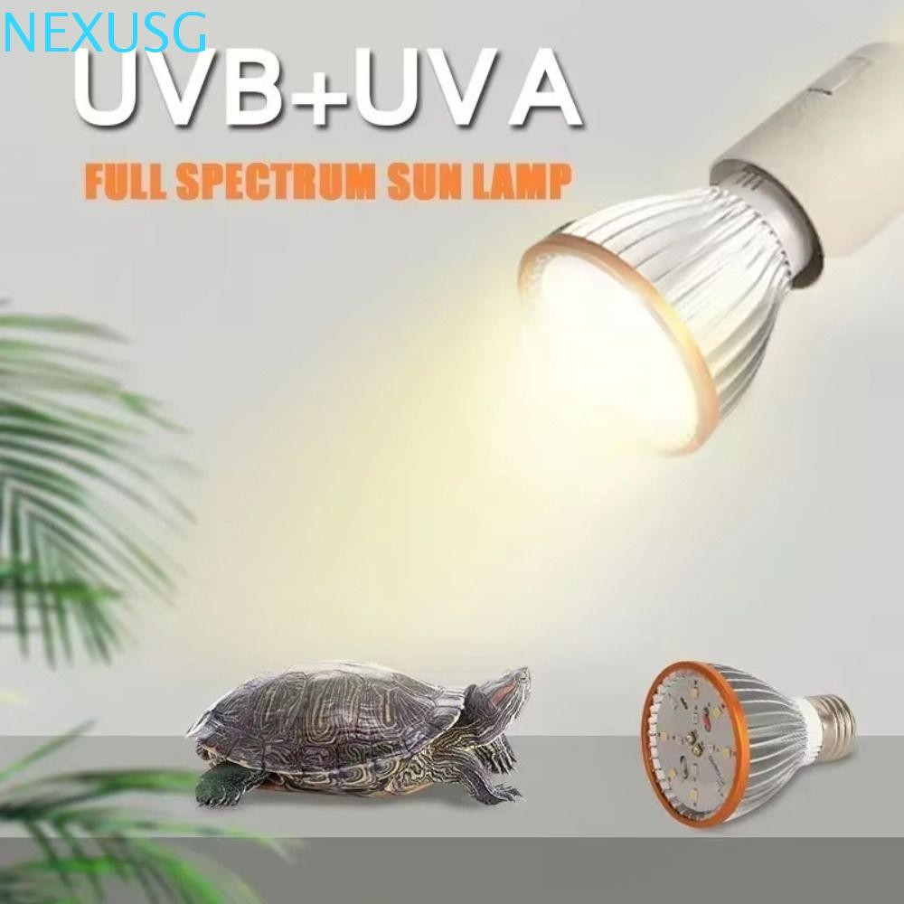 NEXUSG หลอดไฟสัตว์เลื้อยคลาน, โคมไฟ LED UVA UVB Terrarium, ส่งเสริมการเจริญเติบโต E27 เต็มสเปกตรัม 5.0/10.0 แสงสัตว์เลี้ยงขนาดเล็กหลอดไฟความร้อน Therapy Night Vision
