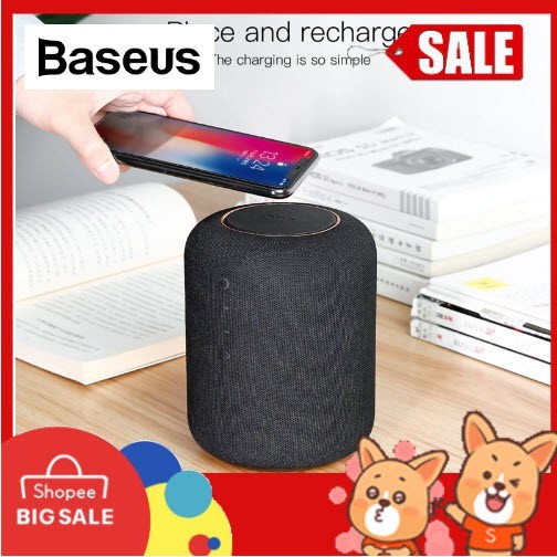 พร้อมส่ง Baseus ลําโพงบลูทูธ Wireless Charger ชาร์จโทรศัพท์ได้