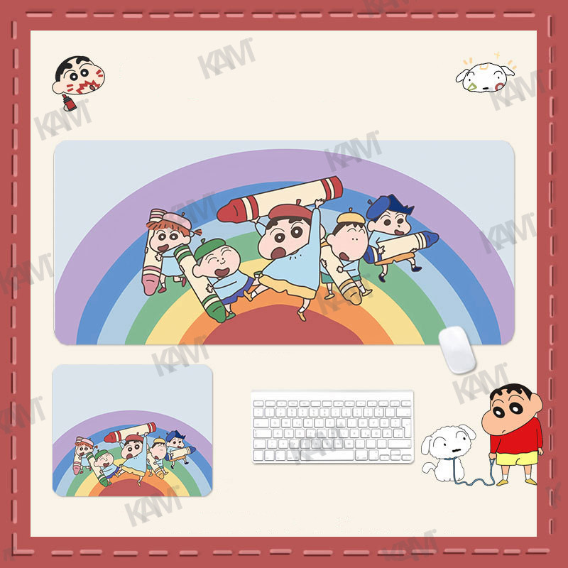 [Kam]แผ่นรองเมาส์เกมเครยอนชินจัง 800mmx300mm แผ่นรองโต๊ะแผ่นรองเมาส์ HD ขนาดใหญ่แผ่นรองคีย์บอร์ดสํานักงานตกแต่งห้อง