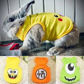 การ์ตูนสัตว์เลี้ยงสุนัขกระต่ายเสื้อผ้าชิวาวา Spitz Bichon ฤดูร้อน Breathable แมวสุนัขเสื้อยืดสําหรับสุนัขขนาดเล็กน่ารักหล่อ Puupy เสื้อกล้าม