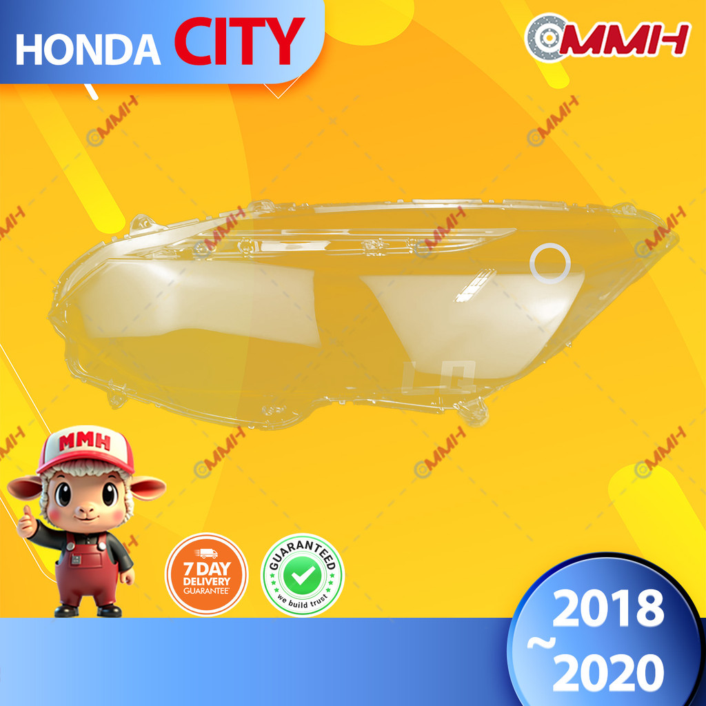 FOR HONDA CITY 18-21 เลนส์ไฟหน้า ฝาครอบไฟหน้า ไฟหน้ารถยนต์ ไฟหน้าสําหรับ ฝาครอบไฟหน้าตรงรุ่น ฝาครอบเลนส์  headlamp cover ไฟหน้า โคมไฟหน้า ฝาครอบเลนส์