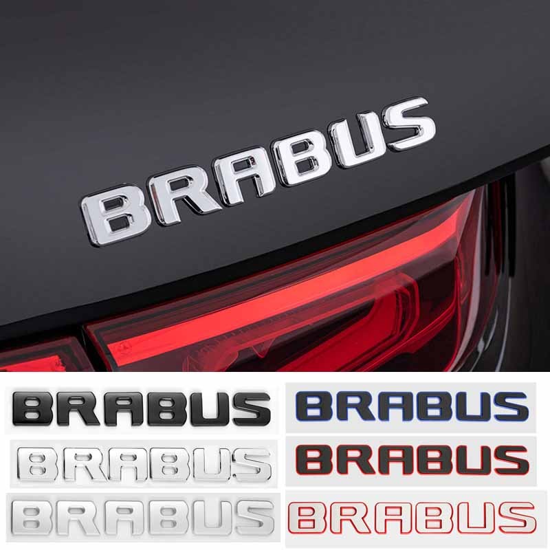 ABS ตัวอักษรอัตโนมัติตัดป้าย Kofferbak BRABUS สติกเกอร์สัญลักษณ์สําหรับ Mercedes AMG C43 E43 GLE43 GLC43 W205 W213 อุปกรณ์เสริม