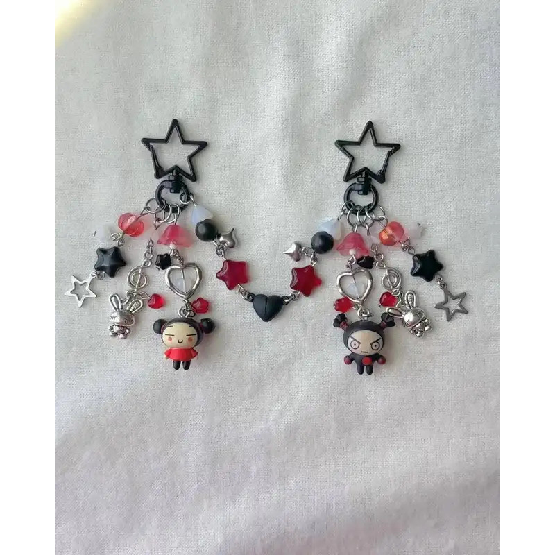 Matching Pucca & Garu Keychains ️