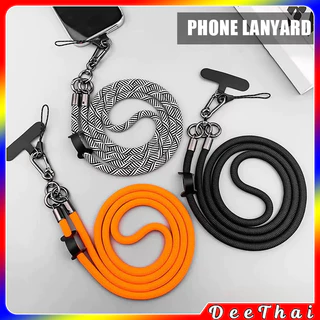 DeeThai สายคล้องโทรศัพท์มือถือ/สายคล้องคอ ถอดออกได้ ปรับได้ ความยาว 120cm เชือกหนา phone lanyard