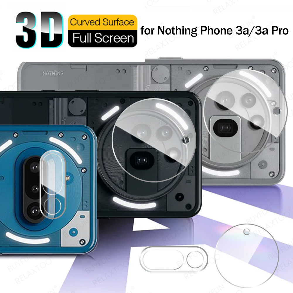 1-3pcs 3D กล้องด้านหลังป้องกันกระจกสําหรับโทรศัพท์ Nothing (3a) Pro กลับเลนส์ป้องกันฟิล์ม NothingPhone 3a 3aPro 5G