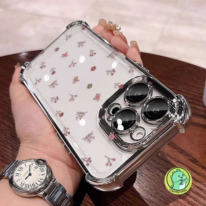 ดอกไม้หรูหราชุบสําหรับRealme 13 9 Pro Plusความเร็ว 8 8S 7i 5 5s 5i 6i Q5 Q3 Q3i Q3S Q3T Q2 5G 4Gหรูห