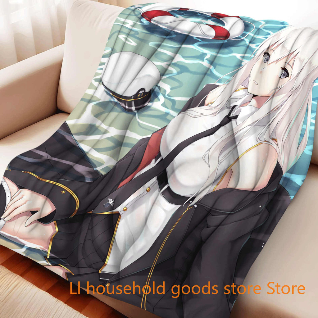 Azur Lane Enterprise ผ้าห่มสักหลาดโพลีเอสเตอร์สํานักงานงีบและมัลติฟังก์ชั่น