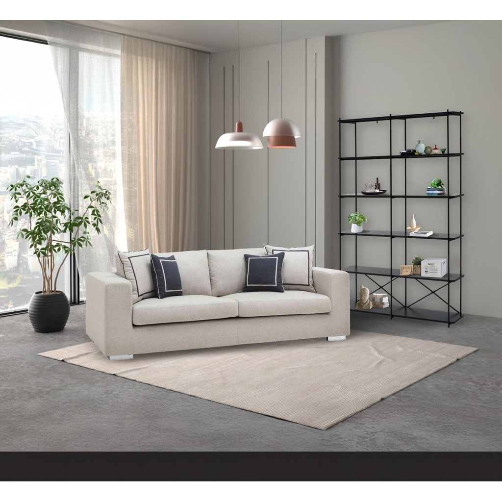 SB Design Square โซฟา รุ่น Beatris สีเทาอ่อน แถมฟรี ชั้นวาง รุ่น Adelard  แบรนด์ SCHULTZ DESIGN