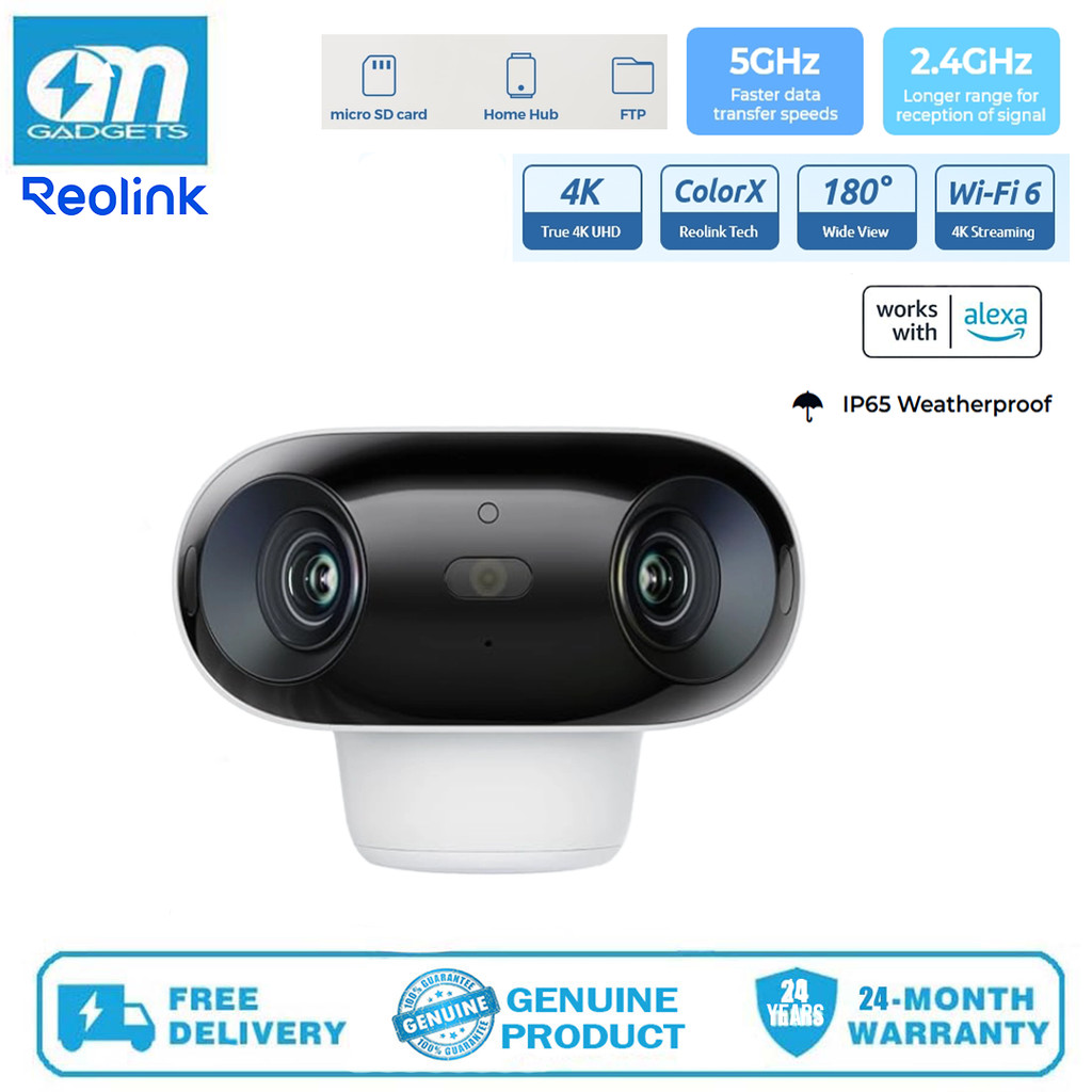 REOLINK Argus 4 Pro, กล้องรักษาความปลอดภัยพลังงานแสงอาทิตย์ 4K ไร้สายกลางแจ้ง, 8MP สําหรับการรักษาคว