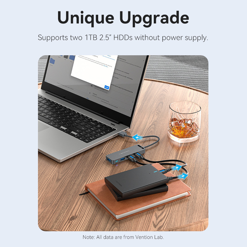 Vention พอร์ต USB HUB Extension Multi USB 4 พอร์ตฮับ USB รูปที่ 5