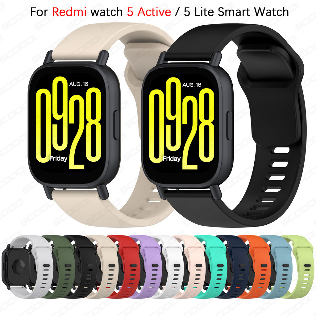 สายซิลิโคนต้นฉบับสําหรับ Redmi watch 5 Active / 5 Lite สร้อยข้อมือสมาร์ทวอทช์ทดแทนสายรัดระบายอากาศ