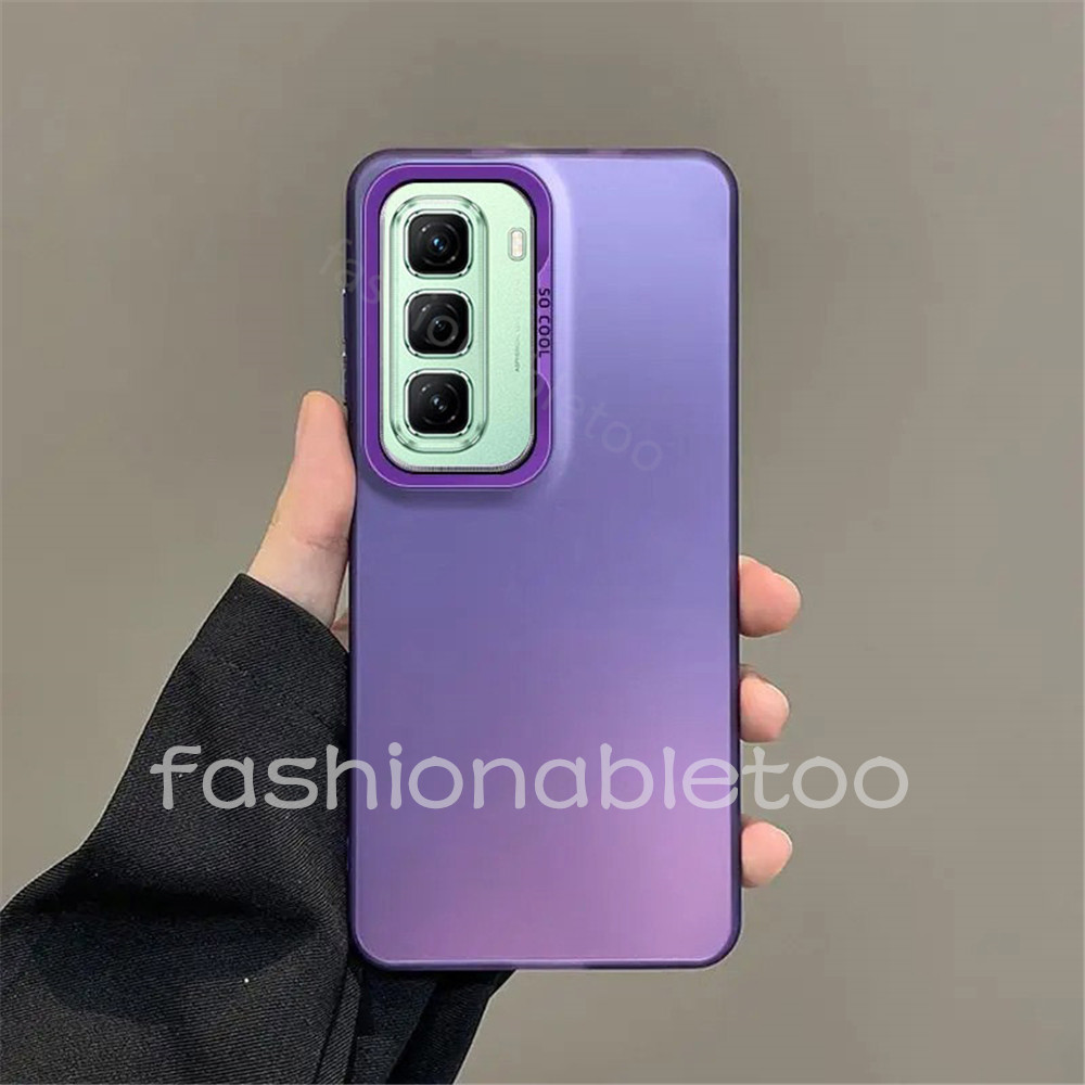 เคสสําหรับ infinix Hot 40 50 pro plus 50pro + Hot50proplus Hot50pro + Hot50i Hot40i Hot40pro Frosted Hard เคสโทรศัพท์แฟชั่น Minimalist เลเซอร์กันกระแทกปกหลัง