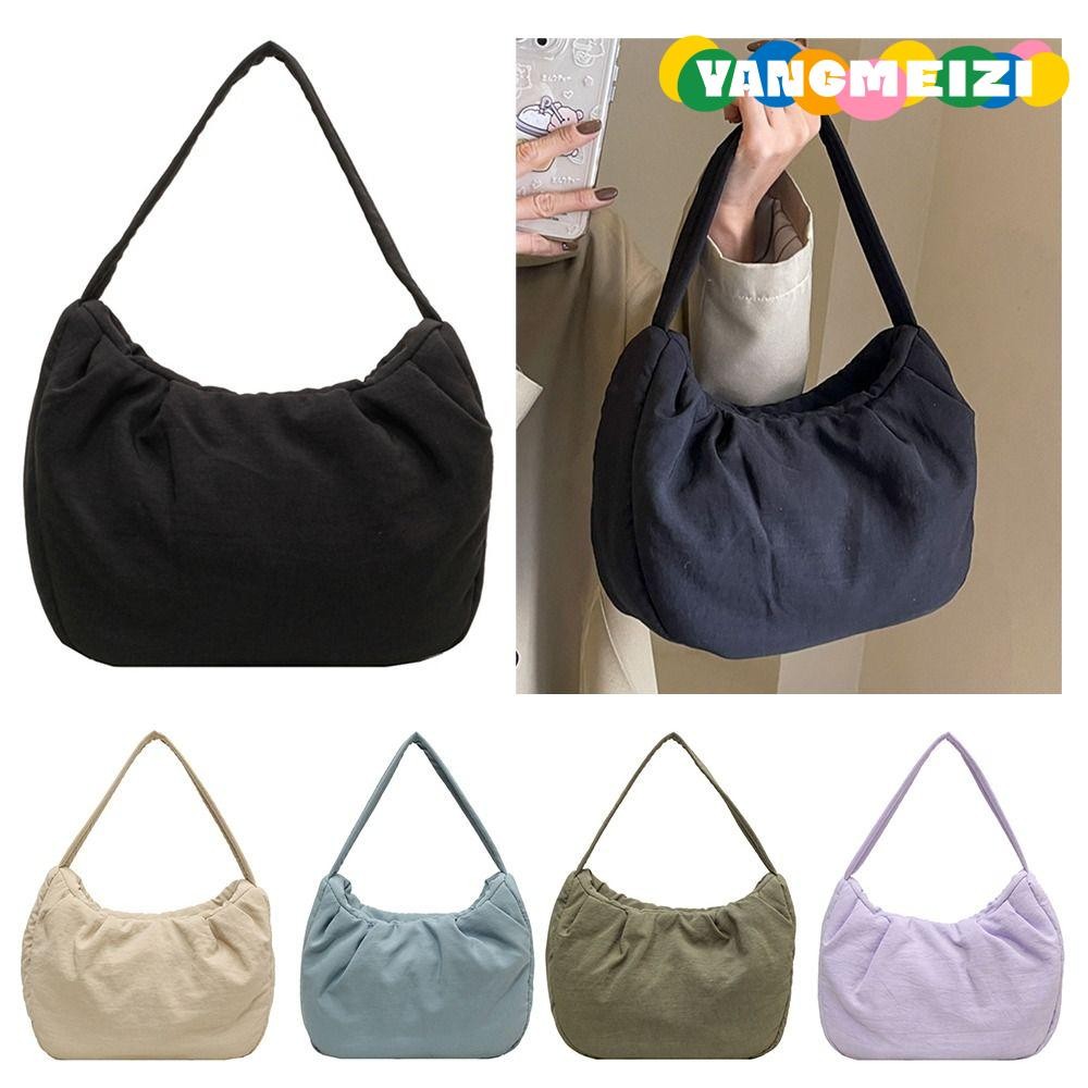 Yangmezi Niche กระเป๋าถือจีบ, กระเป๋าถือเมฆความจุขนาดใหญ่ Casual Underarm Bag, Tote Bag Commuting กระเป๋าถือคล้องมือ