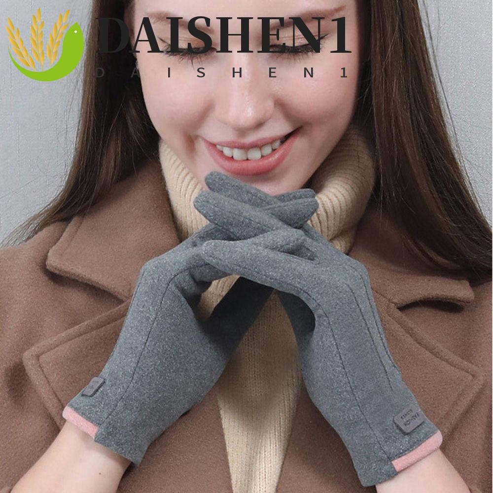 Daishen1 ถุงมือผ้ากํามะหยี่ กันลม ให้ความอบอุ่น สไตล์เยอรมัน แฟชั่นฤดูใบไม้ร่วง ฤดูหนาว