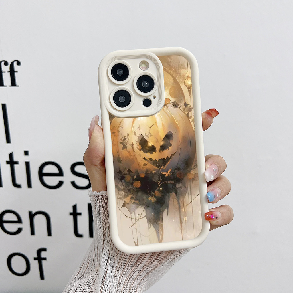 ฮาโลวีน Jack-o-lantern ใหม่อินเทรนด์เคสโทรศัพท์สําหรับ OPPO ค้นหา X7 Ultra X6 X5 X3 Pro นุ่มกันกระแท