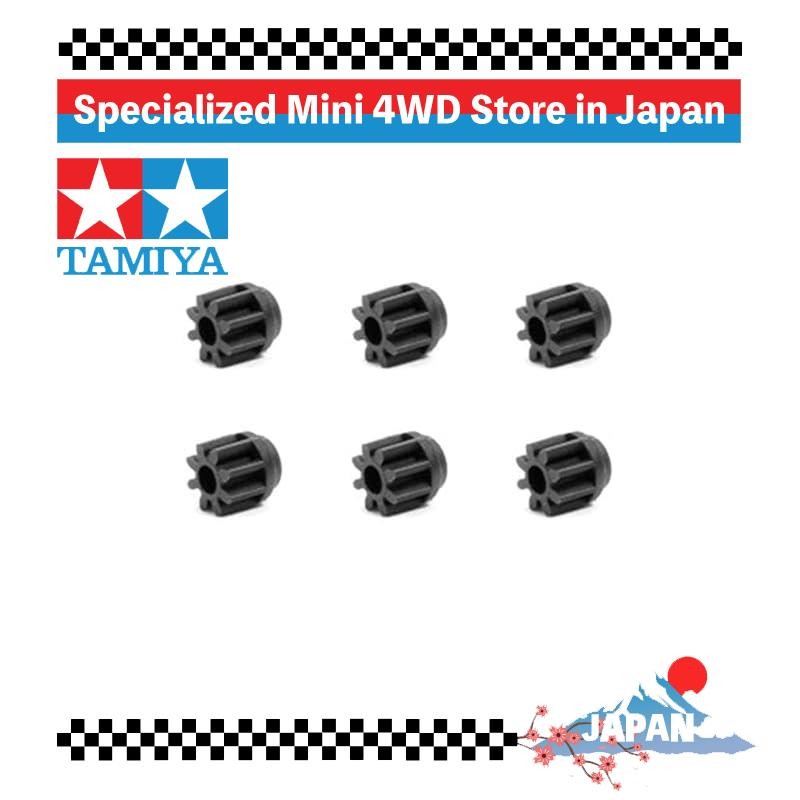 Tamiya Grade Up Parts Series หมายเลข 453 GP.453 Carbon Respressor 8T Pinion Gear (6 ชิ้น) 15453
