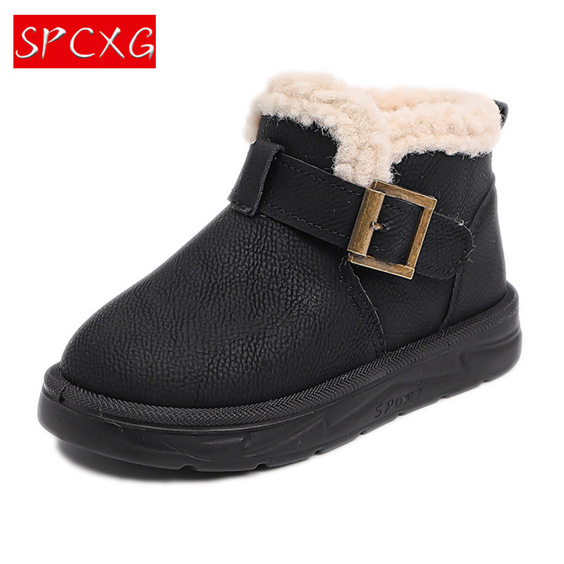 ฤดูหนาวแฟชั่นสบายๆขายร้อนหนังผ้าฝ้าย-lined Low-Top Snow Boots สําหรับชายและหญิง 28-39-&&&