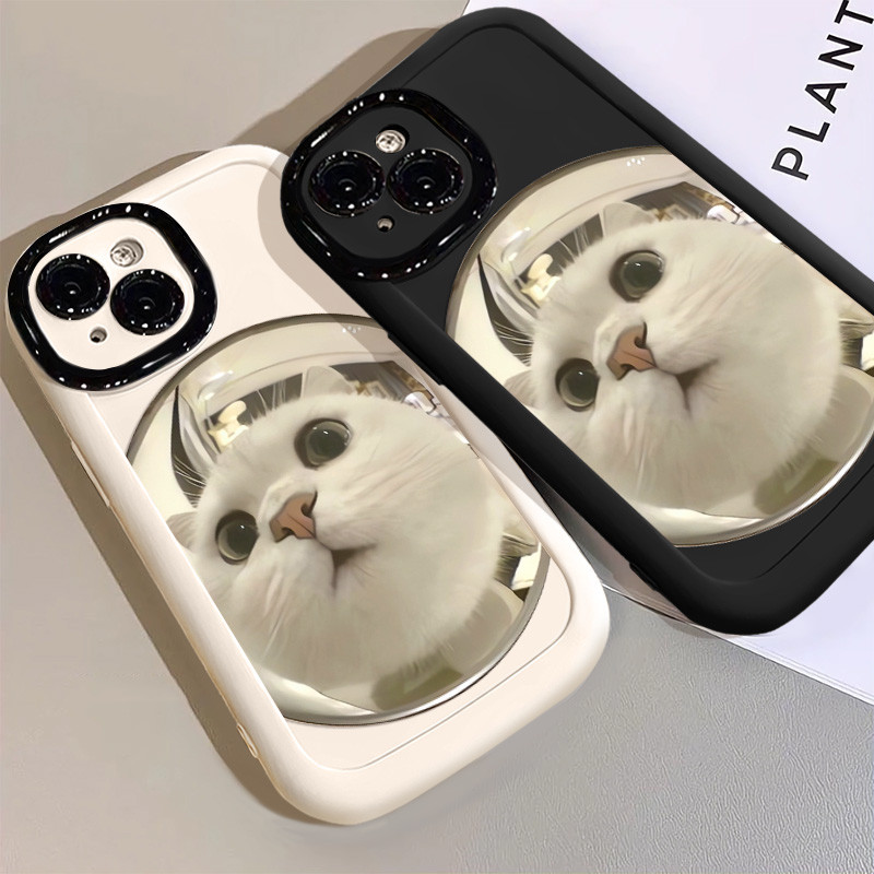 น่ารักและสนุกแมวหัวรูปแบบเคสโทรศัพท์เข้ากันได้สําหรับiphone 16 15 13 14 12 11 X XR Xs Max 14pro 13plus Se2020 7/8 Plusซิลิโคนกันกระแทกขอบไขมันกรณี