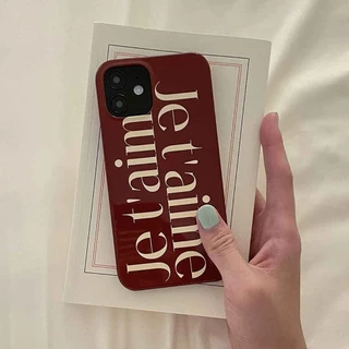 ไวน์แดงฝรั่งเศสตัวอักษรภาษาอังกฤษคริสต์มาสนุ่มสําหรับIphone case17promax 17pro 16promax 16 15promax 14promax 13pro 13promax 11 12promax XRพื้นผิวสดใส