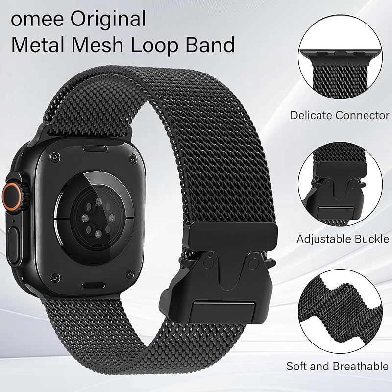 สายนาฬิกา Milanese สําหรับ Apple Watch Ultra SE3 Series 11 10 9 8 7 6 5 4 3 2 1 SE สแตนเลสตาข่าย 49มม./46มม./45มม./44มม./42มม./38มม./40มม.