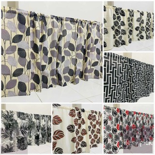 Printed and Plain Geena Sink Curtain/Lababo Curtain 32x58 inches/JoyceTan/Sold per piece
