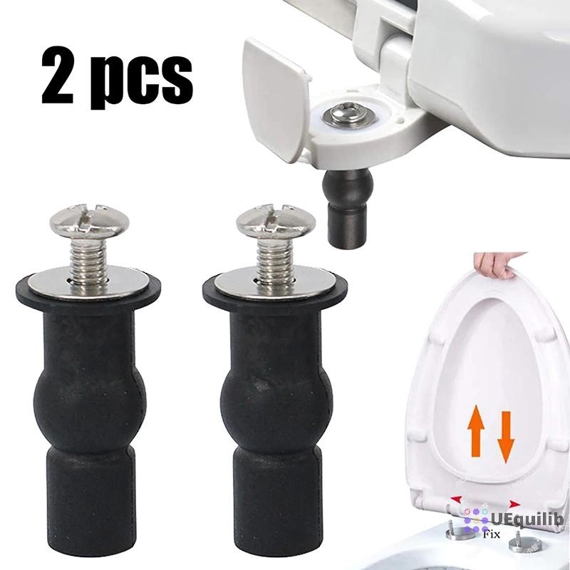 Uequilib 2 ชิ้น M5 สกรูที่นั่งชักโครก Nut ฝาครอบด้านบน Fixing Blind Hole Fitg ชุดอุปกรณ์ห้องน้ําเปลี่ยนที่นั่งชักโครกสกรูใหม่