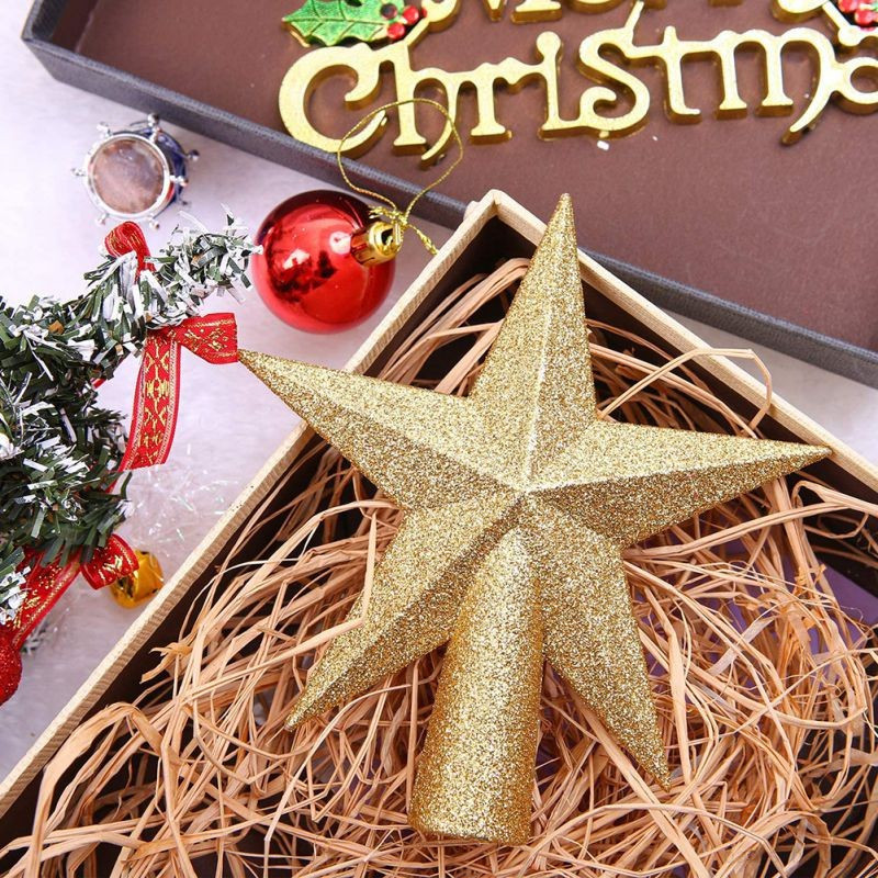 Tree Topper Gold Star Topper Star เงาแฟชั่นพลาสติกสีสัน Craft Xmas Diy อุปกรณ์เสริม Companies ห้างสรรพสินค้า