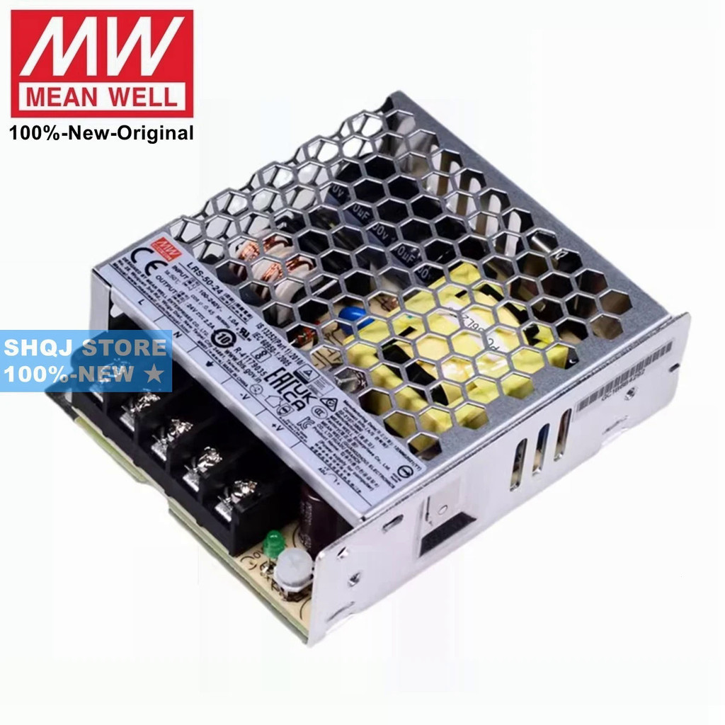 แหล่งจ่ายไฟสวิตช์ใหม่ 100% Mean well LRS-50-24 LRS-50-12 LRS-50-5 LRS-50-15 LRS-50-36 50W