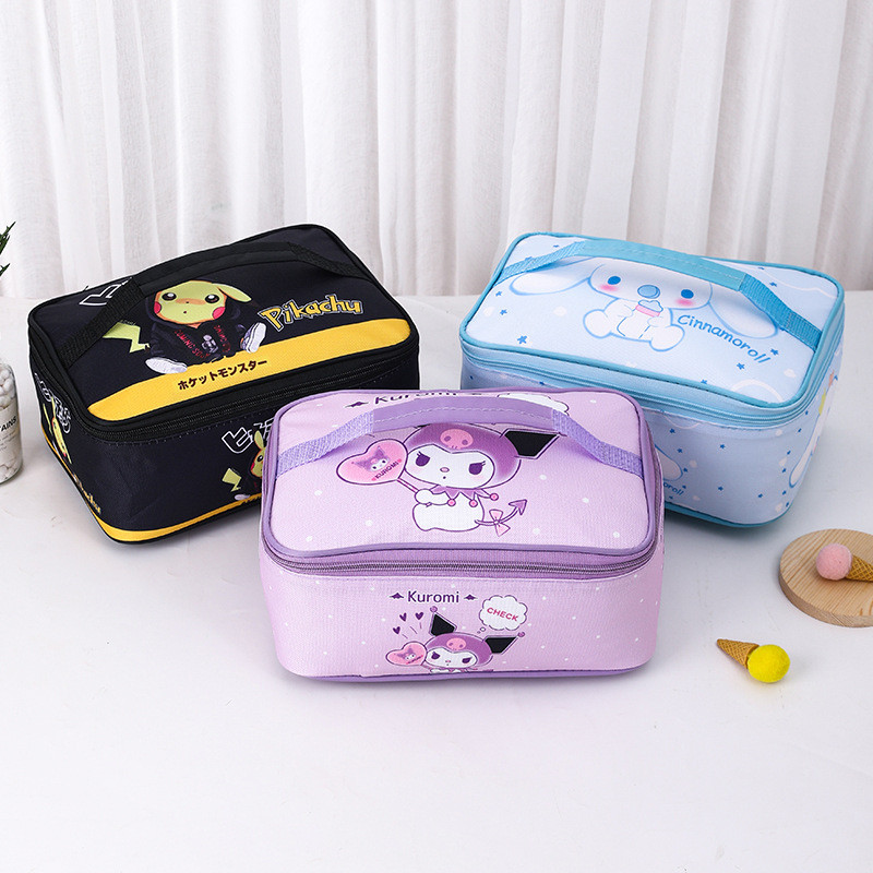 ข้าวกล่องนักเรียน การ์ตูนถุงฉนวนกันความร้อนแบนถุงสิริเด็กกล่องอาหารกลางวันกระเป๋ากันน้ําถุงอาหารกลางวันกับถุงอาหารกลางวันน่ารักถุงอ