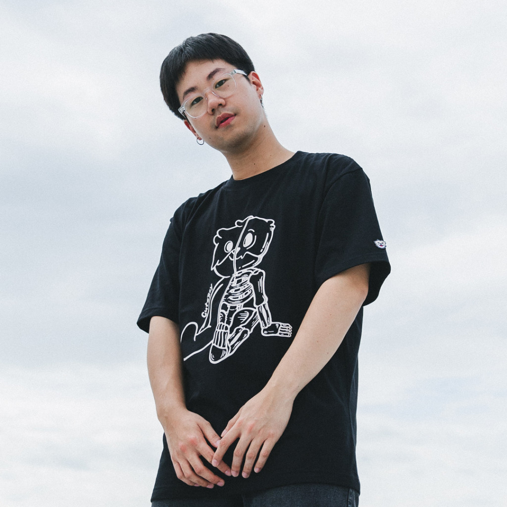 CuteBoy Shop   Beagle Tee Bone เสื้อยืดโอเวอร์ไซซ์คอตตอน 100% tee