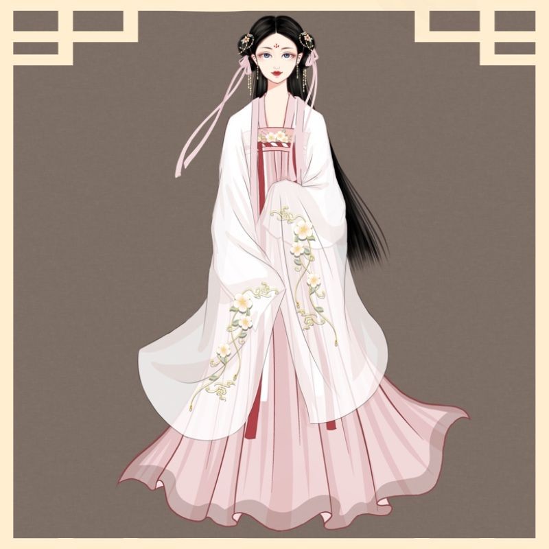 Taoyue Shallow Hanfu เต้านมเต็มหกเมตรชุดกระโปรงฤดูใบไม้ผลินักเรียนหญิงโบราณ Fairy เย็บปักถักร้อยพร้อมสต็อก