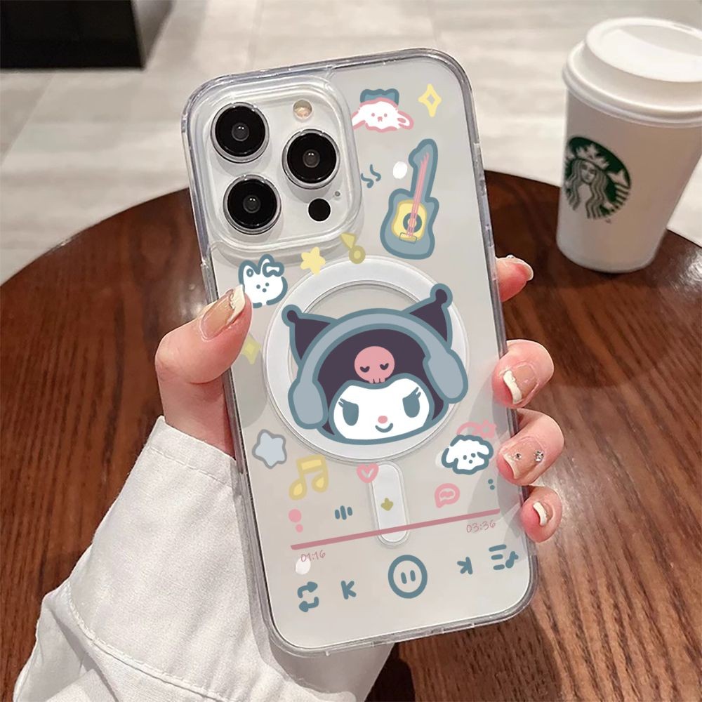 Insเพลงkuromiแม่เหล็กเคสโทรศัพท์สําหรับiphone 15 11PROMAX 16 13MINI 14 12 XSMAX SE3 8 XS XR 7PLUS SE2 16PLUS 15PLUSสร้างสรรค์ซิลิโคนนุ่มแฟชั่นเคสโทรศัพท์