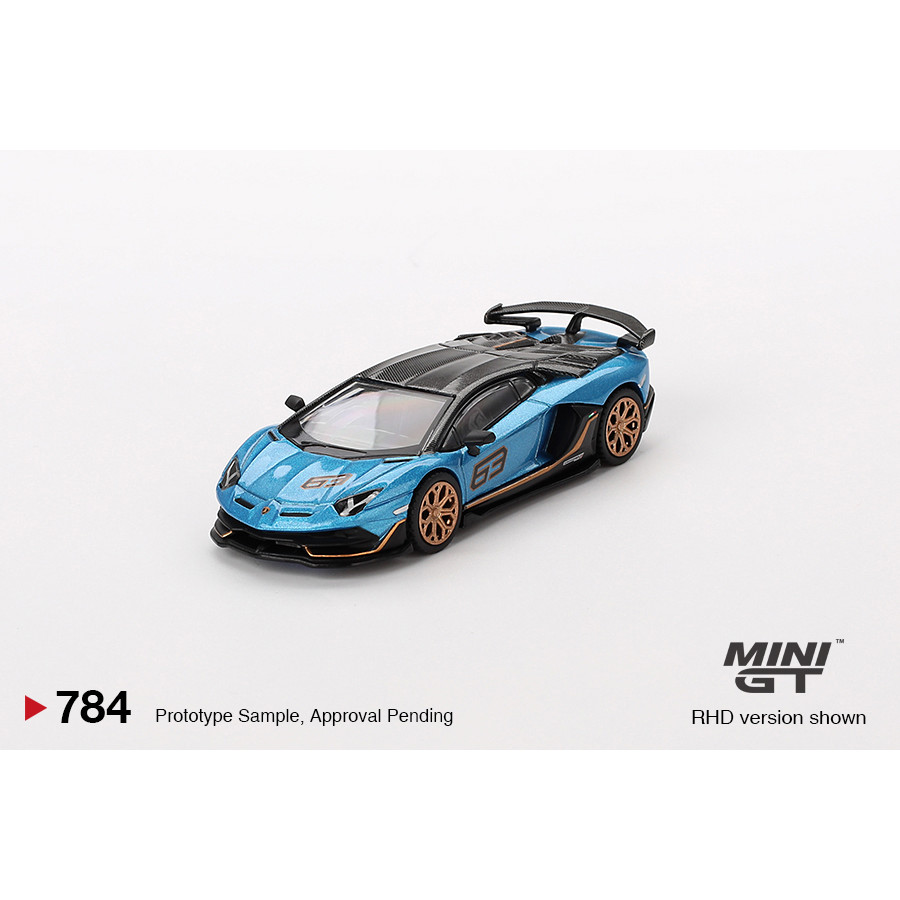 MINI GT No.784 Lamborghini Aventador SVJ 63 Blu Aegir MGT00784