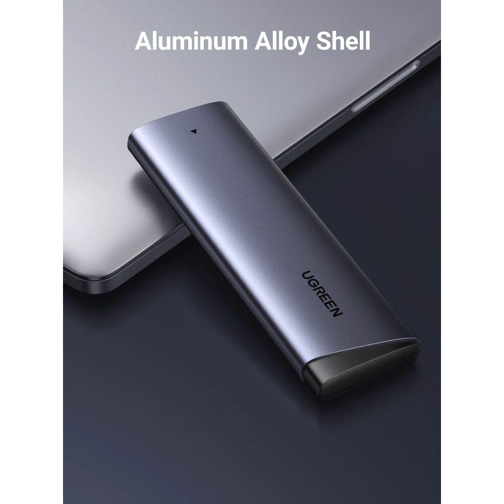Ugreen เคส SSD ที่เก็บข้อมูลแบบพกพา M.2NVME Hard Drive Enclosure USB3.2 Gen2 (10Gbps) รุ่น CM767