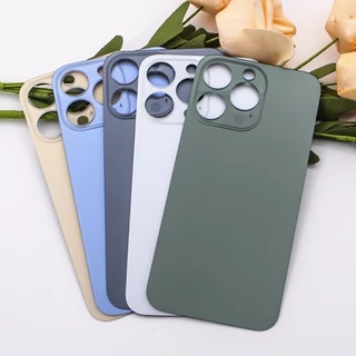 หลุมใหญ่ สําหรับ Phone13 14 Mini Pro Max ฝาหลัง back cover ด้วยกาว ตรงรุ่น พร้อมจัดส่ง