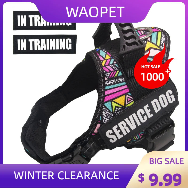 Favorite Pet Dog Harness Service Dog And Emotional Support Harness Vest With Removable Reflective Pa