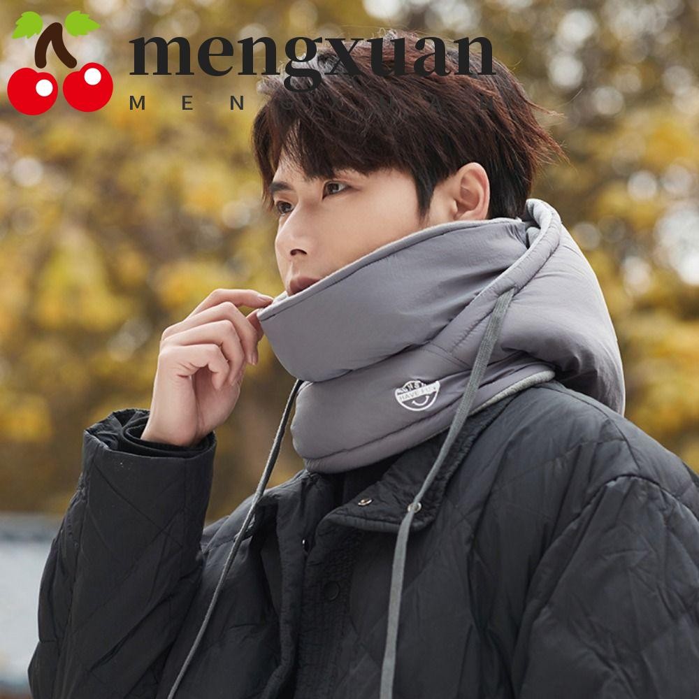 เหมิงซวน หมวกสวมหัวที่อบอุ่น, สีทึบตุ๊กตาขี่จักรยาน กันลม หมวก, หน้ากากใบหน้าสบายๆป้องกันหู เชือกรูด ฤดูหนาวไหมพรมขี่จักรยานมอ