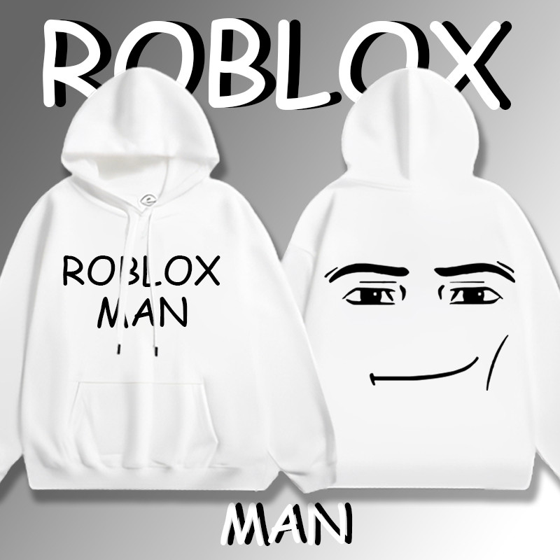 【Qinos 】 2024 ใหม่ Hoodie Unisex เสื้อคลุม พิมพ์ลาย Roblox Man Face Game สําหรับผู้ชาย T-shirt เป็นกลาง