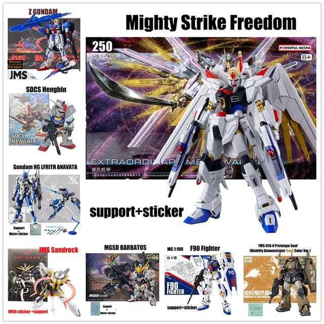 Hg Mighty Strike Freedom Z Gundam Zeta SDCS Gundam RX-78F00 Hengbin MG F90 Assembly Model