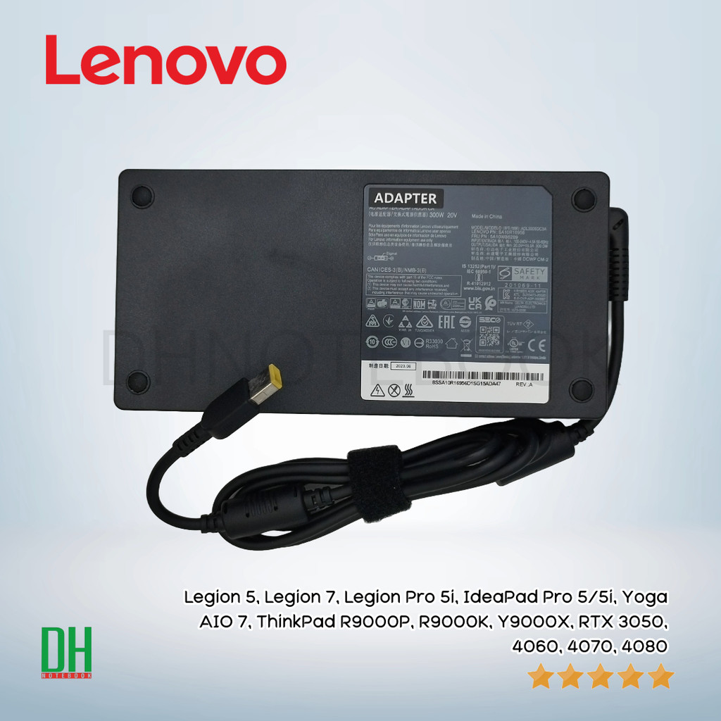 สายชาร์จ Lenovo 300W รุ่น Legion 5, Legion 7, Legion Pro 5i  LENOVO 20V 15A USB ORI 300W