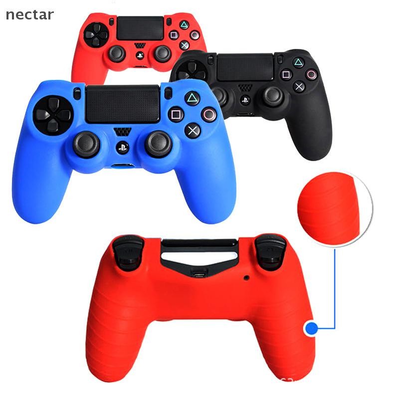 Tar ซิลิโคนอ่อนนุ่มฝาครอบป้องกันสําหรับ Playstation 4 Controller ผิว PS4 Gamepad กรณี Joy Grip Caps N