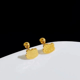 หลากหลายทางเลือกประณีตสแตนเลสขนาดเล็ก Electroplating 18K Gold ต่างหูขนาดเล็กแฟชั่นหรูหราต่างหูสาว