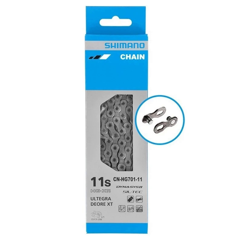 SHIMANO HG701 11-Speed Bicycle Chain Road MTB Bike 116L Chain with Quick Link for Shimano ULTEGRA DE