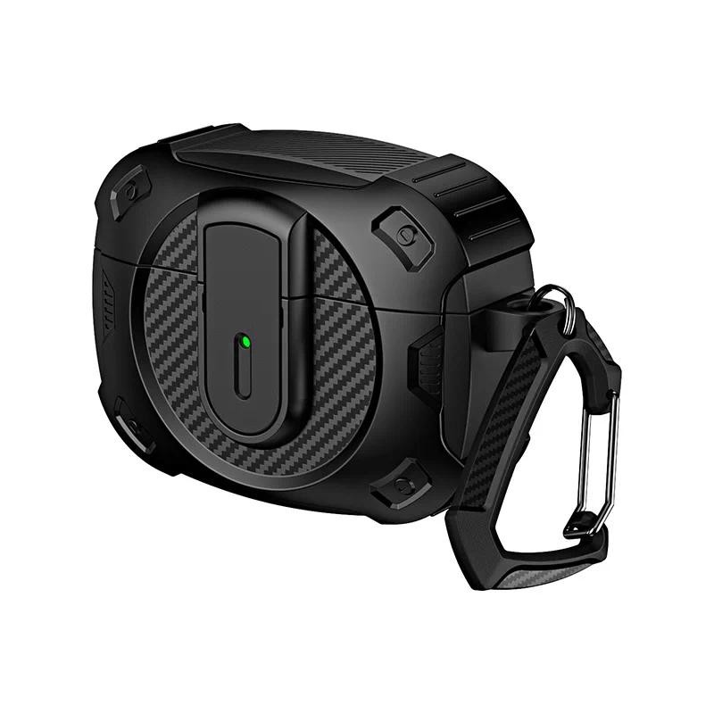 ล็อคความปลอดภัยเกราะสําหรับ แอร์พอด 4 กรณี มือโปร 2 กรณีสนับสนุนไร้สายชาร์จป้องกันกันกระแทกหูฟังสําหรับ แอร์พอด 1 2 3 4 กรณี - รูปที่ 5