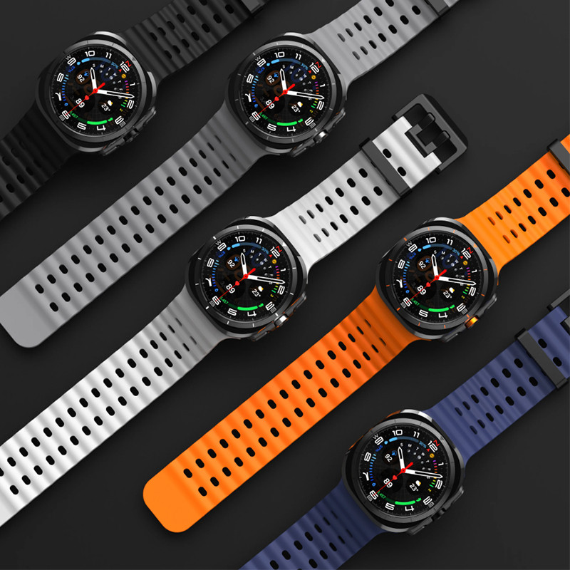 Ocean สายซิลิโคนสําหรับ Samsung Galaxy Watch 7 ultra Strap 47 มม.สร้อยข้อมือกีฬา Galaxy Watch ultra Strap 47 มม.