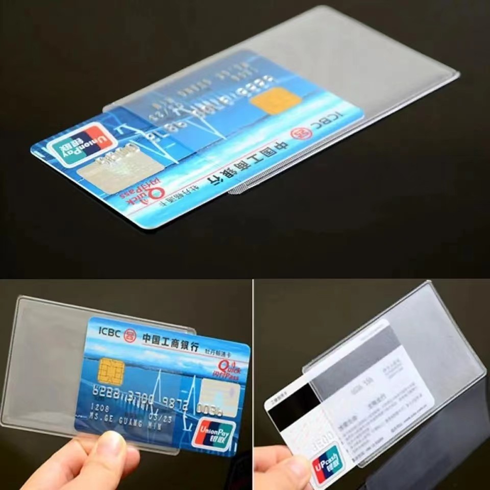 ที่ใส่บัตรแบบใส, ที่ใส่บัตรประชาชน, ที่ใส่บัตรเอทีเอ็ม, วัสดุ PVC, กันรอยขีดข่วน, กันเปรอะเปื้อน, กันฝุ่น