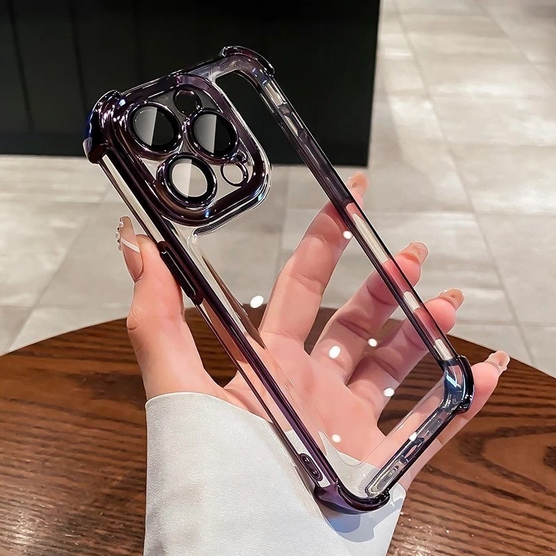 ชุบโปร่งใสเคสโทรศัพท์ สําหรับ Samsung Galaxy A16 A06 A02 A02S A03 A03S A04 A04S A04E A05 A05S A14 A15 A23 A24 A25 A34 A35 A54 A55 กล้องป้องกันถุงลมนิรภัยซิลิโคนกันกระแทกฝาครอบ