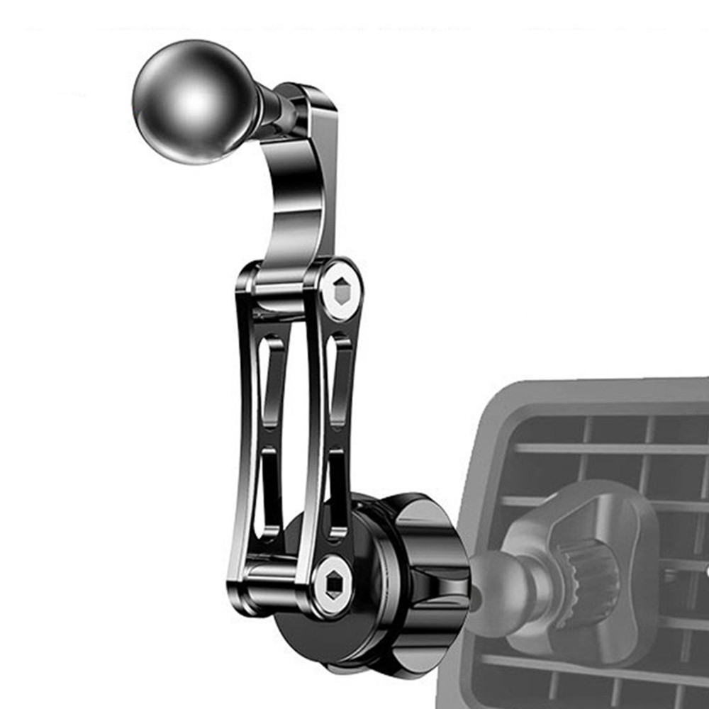 อลูมิเนียมอัลลอยด์ 17 มม. Ball Joint Extension Arm มุมอะแดปเตอร์ Bracket Extender หมุน Rod สําหรับรถยนต์ Air Outlet Vent ที่วางโทรศัพท์
